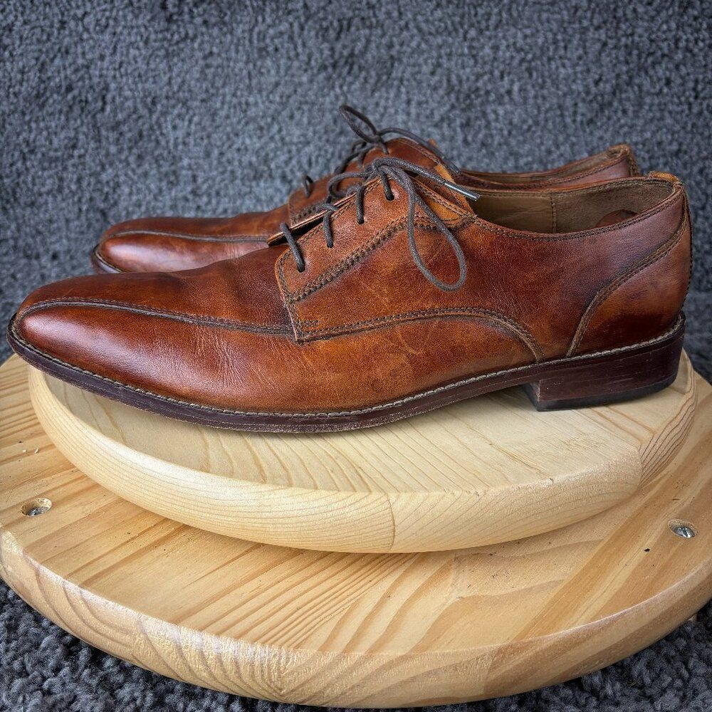 Cole Haan Giraldo II Bike Toe Derby Mens 12 Brown Brogue Oxford Dress Shoe Grand